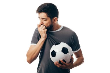 Gri Tekdüzen üzerinde beyaz backgro kutluyor üzerinde fan veya spor oyuncu