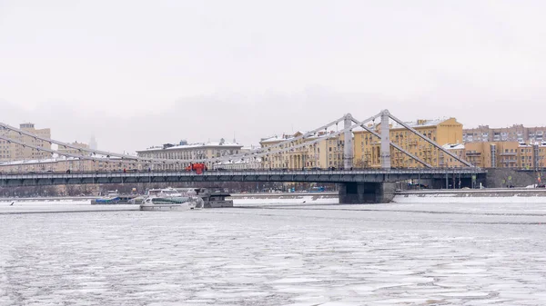 Moskva Rusko Prosince2019 Vyhlídková Loď Řece Moskvě — Stock fotografie