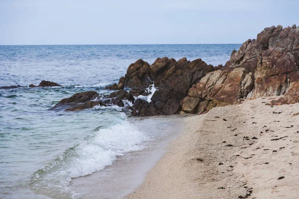 Beautiful Rocky Coast Cloudy Day — Stock Photo, Image