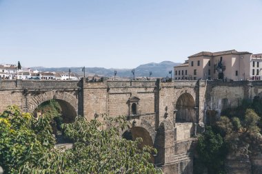 Ronda, İspanya Puente Nuevo Bridge doğal görünümü