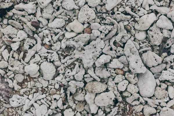 Top view of gray pebble stones for background — Stock Photo