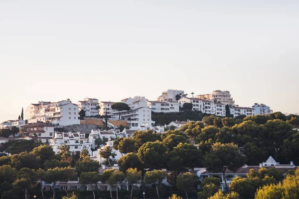 Beautiful view of spanish city under clear sky — Stock Photo