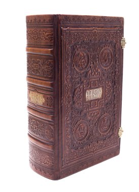 İncil vintage deri kapaklı