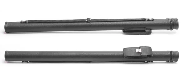 Noir Pool Cue Case isolé sur blanc — Photo