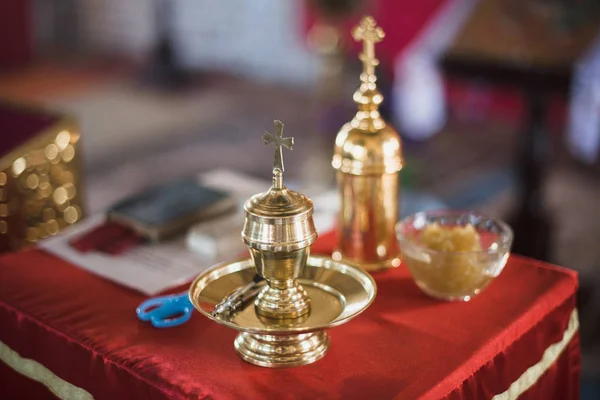 Acessórios Igrejas ortodoxas e placa da igreja — Fotografia de Stock