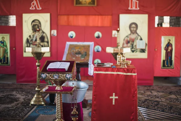 Acessórios Igrejas ortodoxas e placa da igreja — Fotografia de Stock