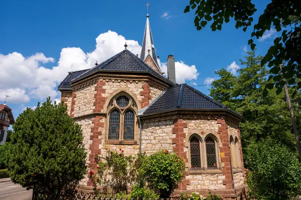 Pohled Zadní Stranu Kostela Martina Luthera Staufen Breisgau — Stock fotografie