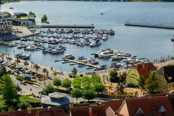 Utsikt Från Ovan Över Marinan Waren Mueritz Mecklenburg Vorpommern — Stockfoto