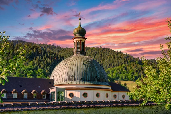 Trudpert Benediktine Manastırı Kloster Sankt Trudpert Muenstertal Daki Kara Orman — Stok fotoğraf