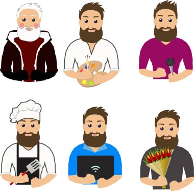 Çalışan erkek ve meslekler