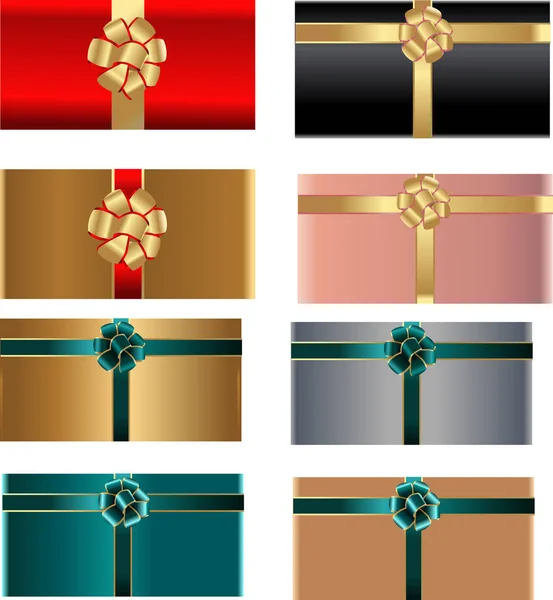 Cadeaux Rubans Colorés — Image vectorielle