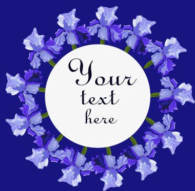 Mavi bir arka plan üzerinde çiçek mavi iris