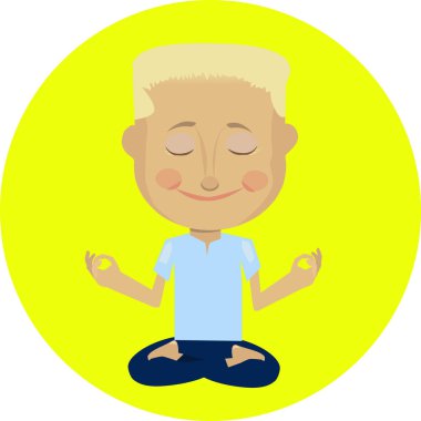 Lotus pozisyonunda bir yogi