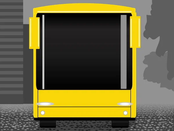 Gele Schoolbus Mist — Stockvector