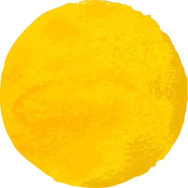 Mancha Aquarela Amarelo Isolado Fundo Branco —  Vetores de Stock