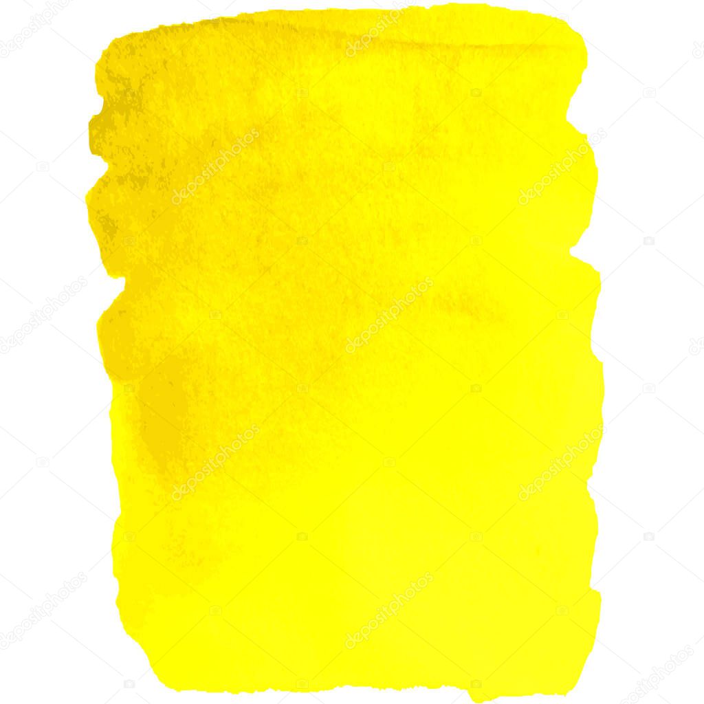 yellow Watercolor  stain isolated on white background