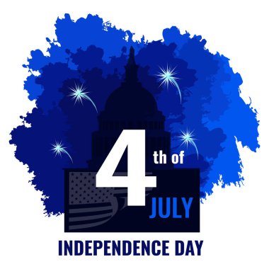 Bağımsızlık günü kartı ABD 4 Temmuz 