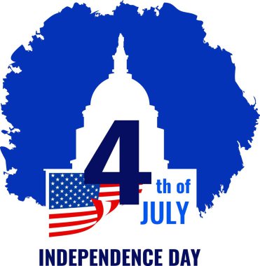 Bağımsızlık günü kartı ABD 4 Temmuz 