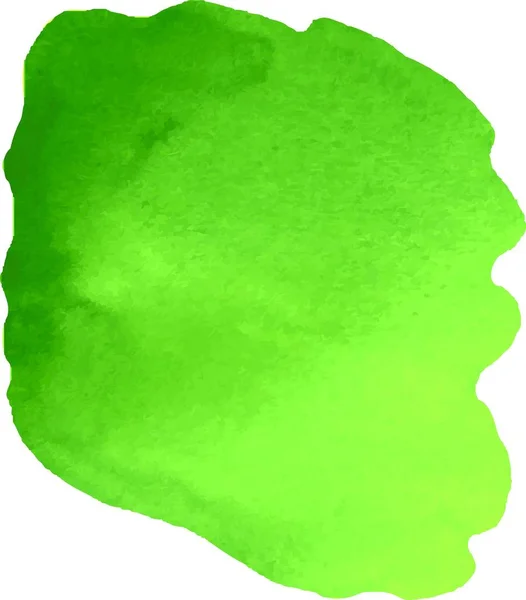 Mancha Verde Aquarela Abstrato Brilhante — Vetor de Stock