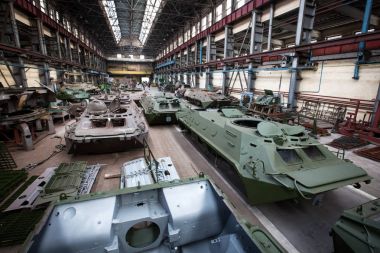Kiev, Ukrayna Kiev tank onarım fabrikada atölye