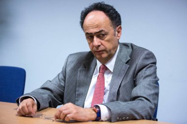 Kafa Avrupa Birliği'nin temsilci seçme için Ukrayna Hugues Mingarelli Kiev, Ukrayna bir brifing sırasında. 2 Aralık 2016.