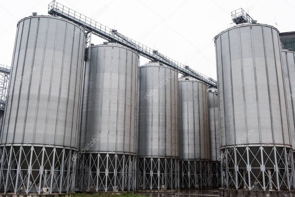 Grain elevators of seed producer in Ternopol region, Ukraine