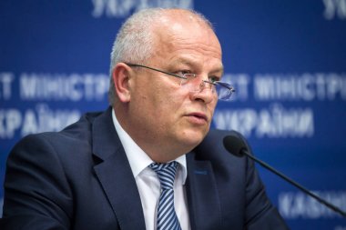İlk Başkan Yardımcısı Ukrayna - ekonomik kalkınma ve Ticaret Bakanı Stepan Kubiv sırasında düzenlediği basın toplantısında Kiev, Ukrayna Başbakanı