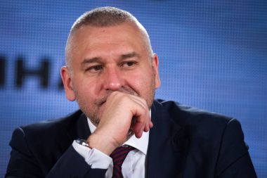 Ukraynalı pilot ve insanların Yardımcısı SonOfGod Savçenka Mark Feygin düzenlediği basın toplantısında Kiev, Ukrayna sırasında avukat