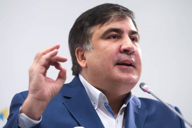 Gürcistan ve Ukrayna politikacı Mihail Saakaşvili sırasında düzenlediği basın toplantısında Kiev, Ukrayna