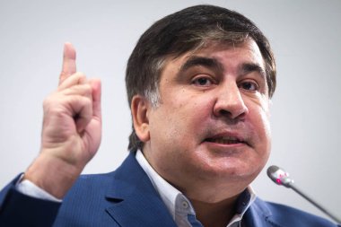 Gürcistan ve Ukrayna politikacı Mihail Saakaşvili sırasında düzenlediği basın toplantısında Kiev, Ukrayna