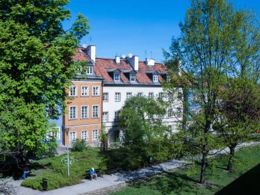 Varşova, Polonya - 22 Nisan 2018: Old Town, Varşova, Polonya.