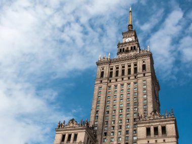 Varşova, Polonya - 23 Nisan 2018: Kültür Sarayı ve bilim, Varşova, Polonya.