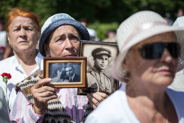 Київ Україна Червня 2015 Люди Брати Участь Демонстрація Меморіал Безсмертний — стокове фото