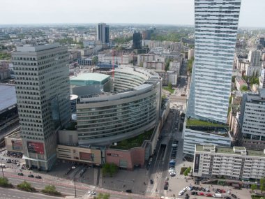 Warsaw, Polonya - 23 Nisan 2018: Merkezi Varşova, Polonya, görünüm.
