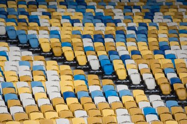 Kiev, Ukrayna - 14 Mayıs 2018: Görünüm Milli güvenlik Olimpiyat Stadyumu, Uefa Şampiyonlar Ligi-2018 yılında Kiev, Ukrayna final maçı arifesinde.