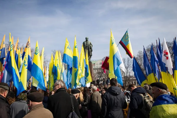 Rally Med Anledning 203 Årsdagen Födelsen Ukrainska Poeten Tänkare Konstnär — Stockfoto