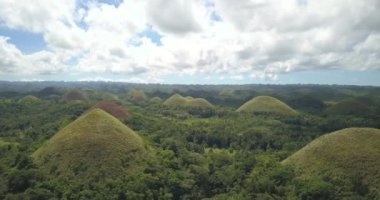 Çikolata Hills havadan görünümü. Bohol, Filipinler 