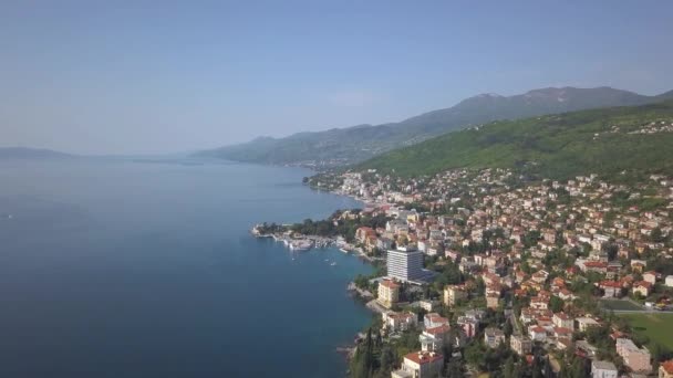 Dorp Van Volosko Opatija Kroatië — Stockvideo