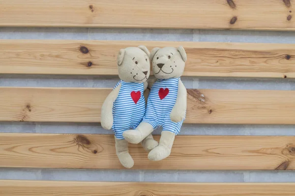 La pareja de muñecas enamoradas montaron una escena de amor en la casa . —  Fotos de Stock