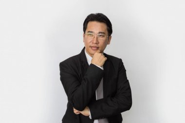 Genç İşadamları hareketleri üzerinde beyaz bir arka plan yapmak..