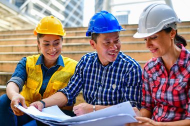 Kavramlar iş endüstrisi, profesyonel mühendis, genç otobüs