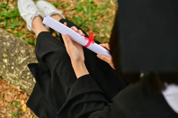 Graduation Concept. Graduated students on graduation day. Asian