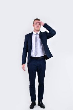 Kavram iş adamları. Arka planda bir iş adamı. İş