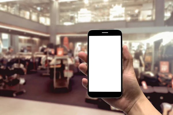 Foto borrosa, Imagen borrosa, La gente de compras en los grandes almacenes — Foto de Stock