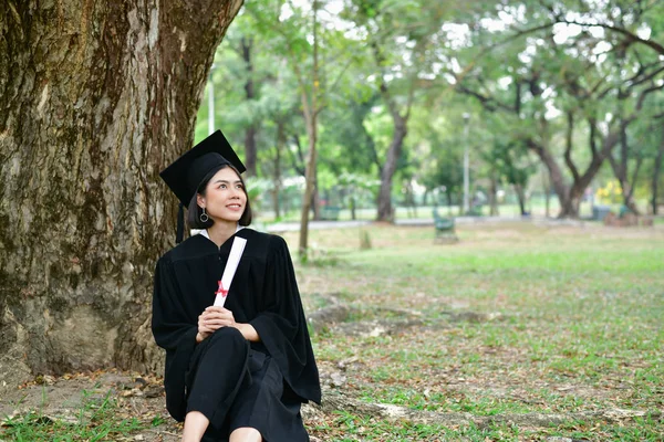 Graduation Concept. Graduated students on graduation day. Asian