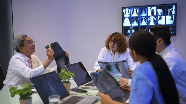 Medical concept. Doctors are meeting together in the office. 4k Resolution.