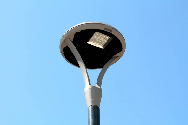 Modern Design Led Street Lamp Grey Black Metal Casing Clear — Stock Photo, Image