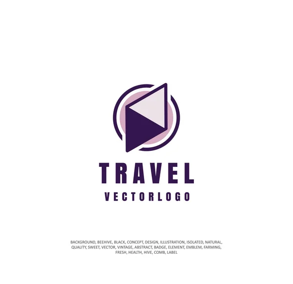 Logo boussole élégant et créatif, concept de voyage. Illustration vectorielle, un dessin plat — Image vectorielle