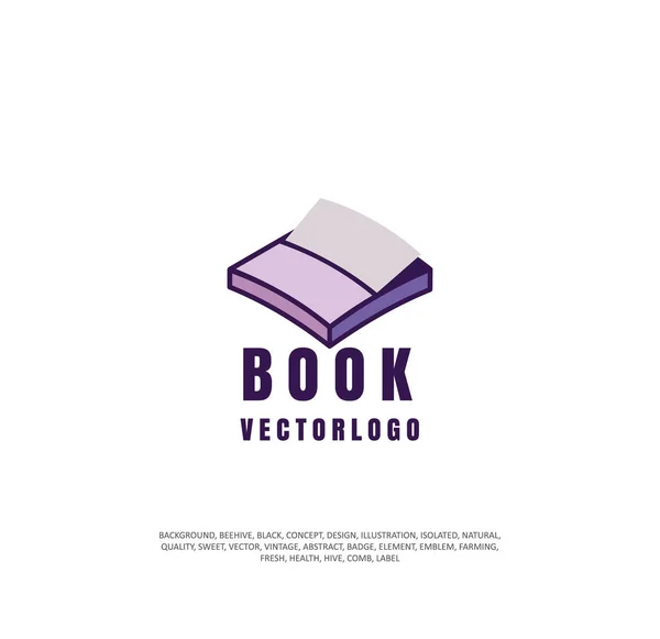 Vektorillustration, abstraktes Buchlogo, Buchmarkt. Design für das Web, die Welt des Lesens. das Konzept der Bibliothek — Stockvektor