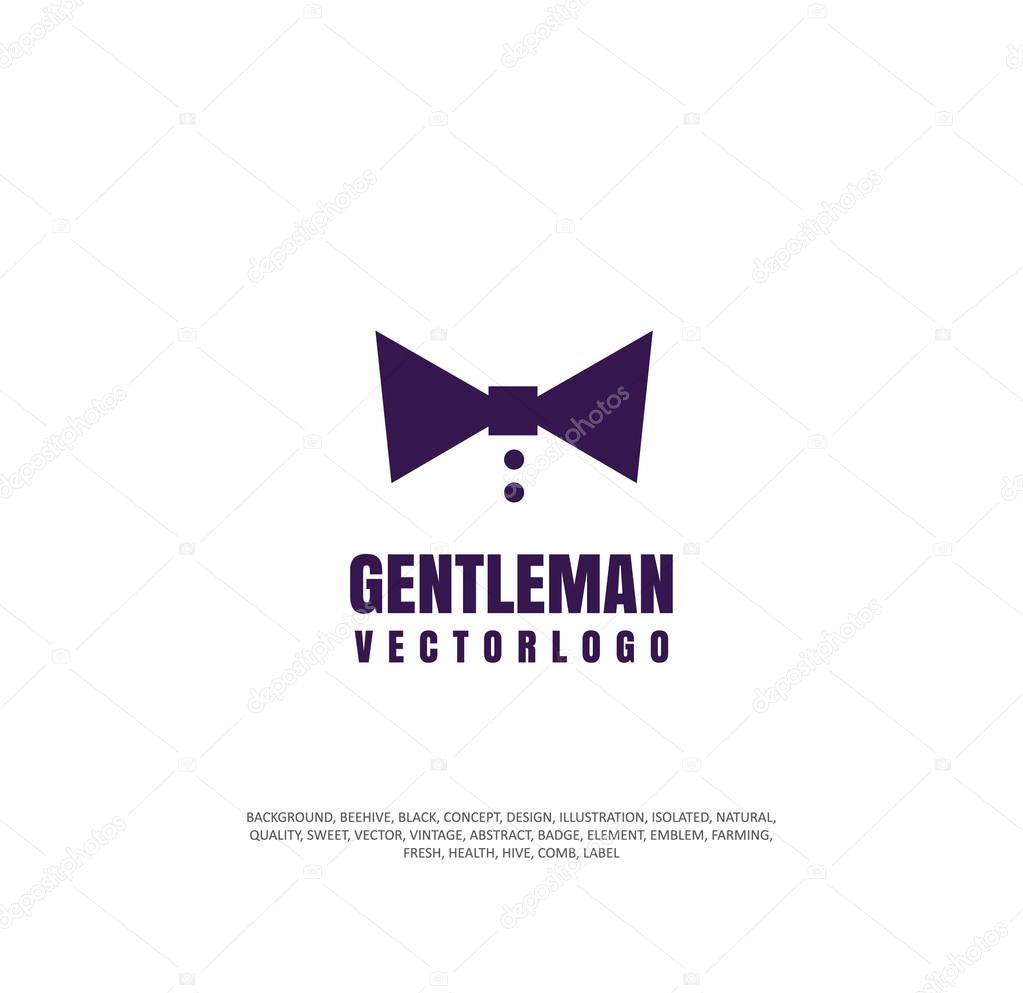Gentleman icon, vector illustration logo concept for men's clothing boutique
